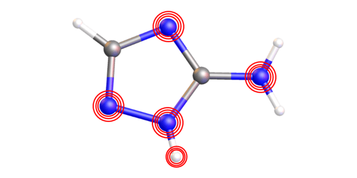 Electron diffraction to differentiate C from N and locate protons